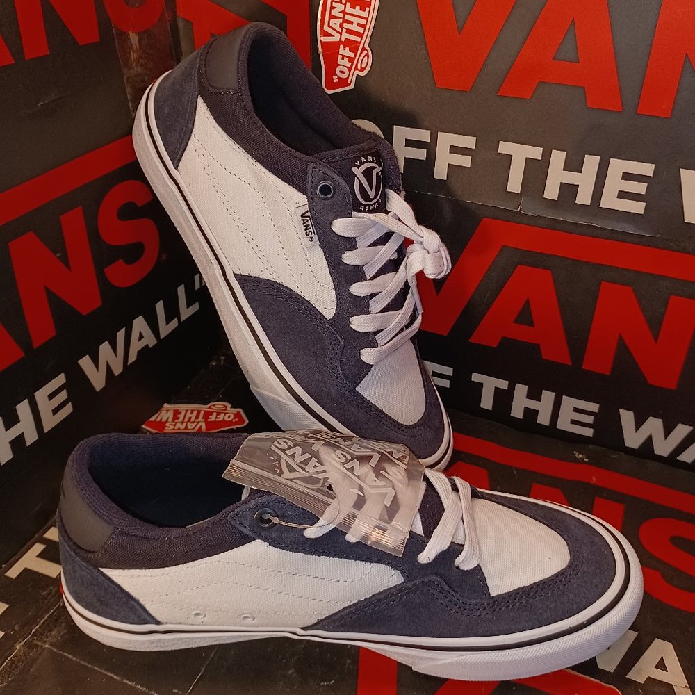 Vans Men's 8/Women's 9.5 Rowan Zorilla Dark Navy White Suede Canvas VN0A5JICCZP
